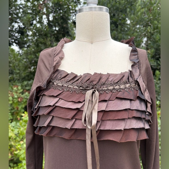 Faranak crochet and ribbon-embellished romantic two-piece skirt and top - size M - Picture 5 of 5